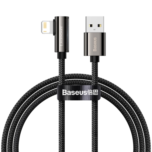 

Baseus CALCS-01 Legend Series 2.4A USB to 8 Pin Elbow Fast Charging Data Cable, Cable Length:1m(Black)