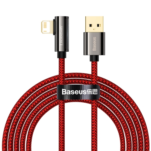 

Baseus CACS000109 Legend Series 2.4A USB to 8 Pin Elbow Fast Charging Data Cable, Cable Length:2m(Red)