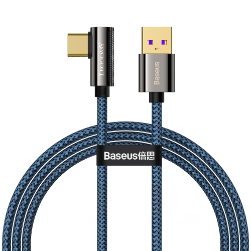 

Baseus CACS000403 Legend Series 66W USB to USB-C / Type-C Elbow Fast Charging Data Cable, Cable Length:1m(Blue)
