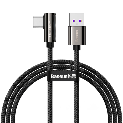 

Baseus CATCS-B01 Legend Series 66W USB to USB-C / Type-C Elbow Fast Charging Data Cable, Cable Length:1m(Black)