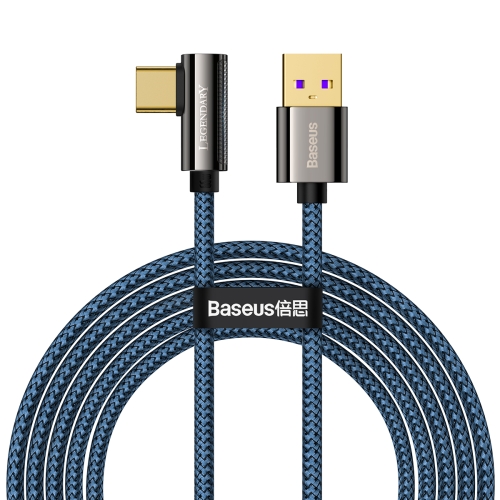 

Baseus CACS000503 Legend Series 66W USB to USB-C / Type-C Elbow Fast Charging Data Cable, Cable Length:2m(Blue)