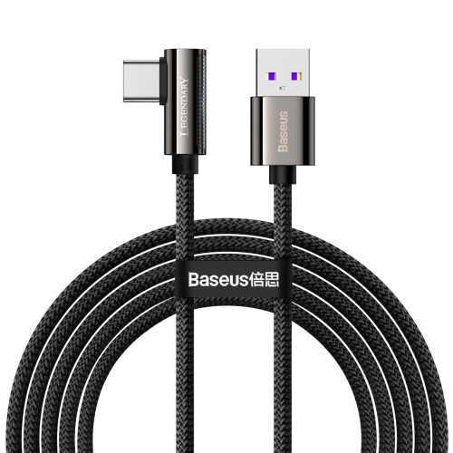 

Baseus CATCS-C01 Legend Series 66W USB to USB-C / Type-C Elbow Fast Charging Data Cable, Cable Length:2m(Black)