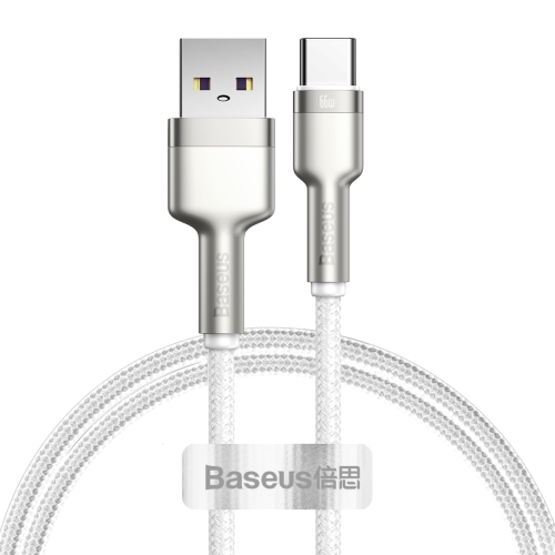 

Baseus CAKF000102 Cafule Series 66W USB to USB-C / Type-C Metal Data Cable, Cable Length:1m(White)