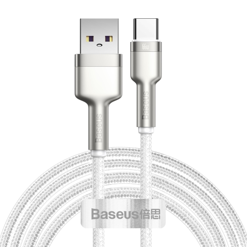 

Baseus CAKF000202 Cafule Series 66W USB to USB-C / Type-C Metal Data Cable, Cable Length:2m(White)