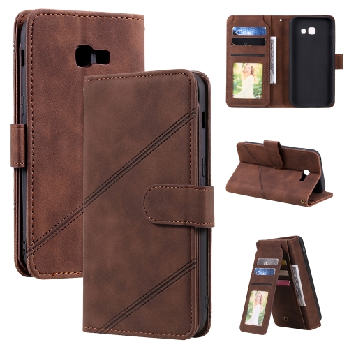 

For Samsung Galaxy A5 2017 Skin Feel Business Horizontal Flip PU Leather Case with Holder & Multi-Card Slots & Wallet & Lanyard & Photo Frame(Brown)