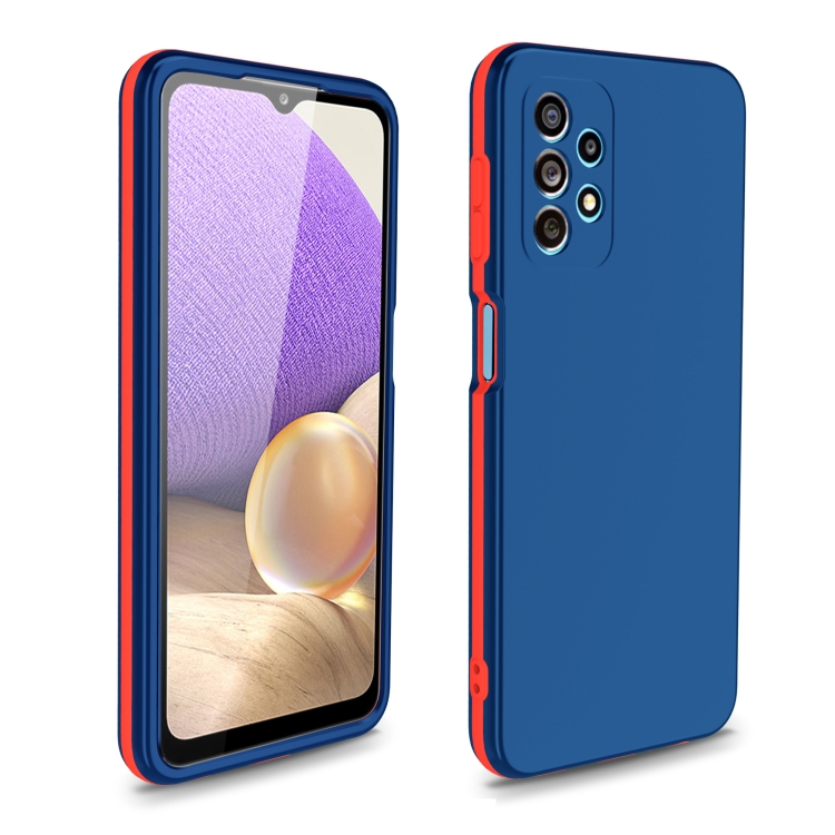 

For Samsung Galaxy A22 5G Dual-color 360 Degrees Full Coverage Protective PC + TPU Shockproof Case(Blue)