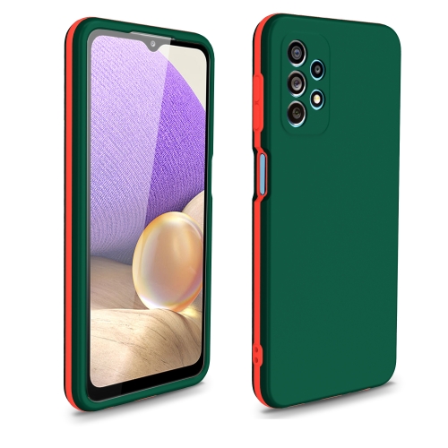 

For Samsung Galaxy A12 / F12 / M12 Dual-color 360 Degrees Full Coverage Protective PC + TPU Shockproof Case(Deep Green)