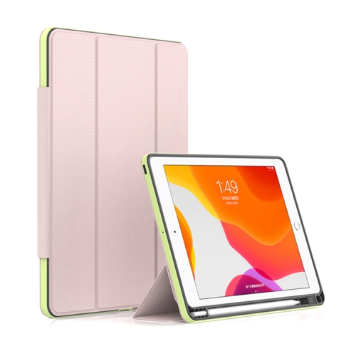 

Mutural ZHIYA Series PC + TPU Horizontal Flip Leather Case with Holder & Pen Slot & Sleep / Wake-up Function For iPad Air (2020) 10.9(Pink)