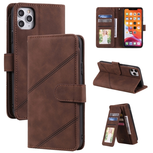 

Skin Feel Business Horizontal Flip PU Leather Case with Holder & Multi-Card Slots & Wallet & Lanyard & Photo Frame For iPhone 11(Brown)