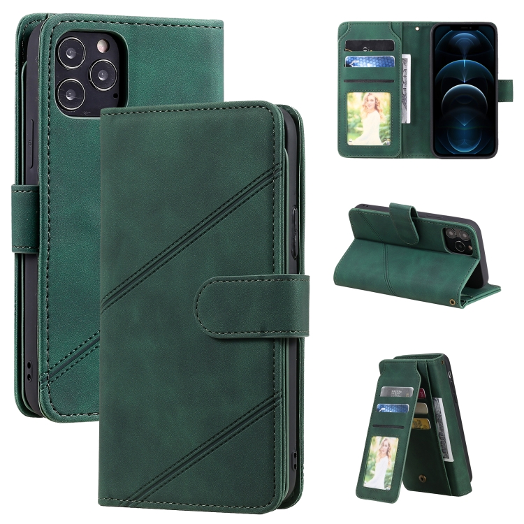 Étui Portefeuille Cuir Noir Odeydo Pour IPhone 12 Et 12 Pro - Coque Rabat Avec Compartiment Cartes, Neuf