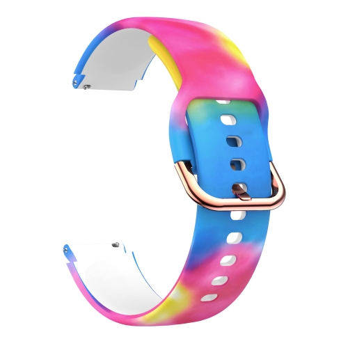 For Xiaomi Haylou LS01 Silicone Printing Replacement Strap Watchband(Colorful)