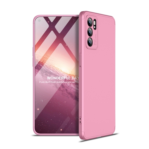 

For OPPO Reno6 5G GKK Three Stage Splicing Full Coverage PC Case(Rose Gold)