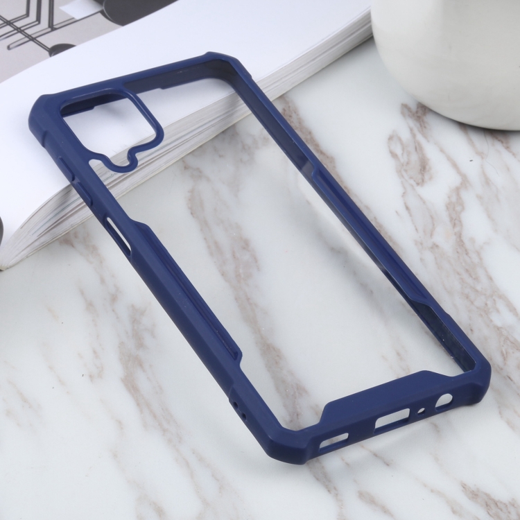 

For Samsung Galaxy A12 5G Acrylic + Color TPU Shockproof Case(Dark Blue)