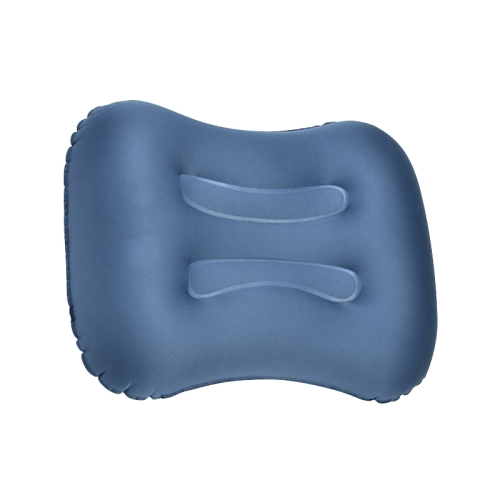 

Outdoor Camping Trip Foldable Portable Inflatable Pillow Nap Waist Pillow, Specification:Inflate with Your Mouth(Double Ink Blue)