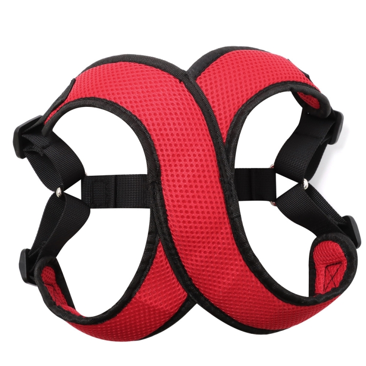

Vest-style Nylon Mesh Breathable Pet Chest Strap Dog Traction Rope, Size:S(Red)