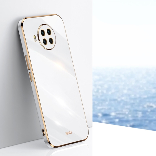 

For Xiaomi Mi 10T Lite 5G XINLI Straight 6D Plating Gold Edge TPU Shockproof Case(White)