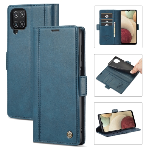 

For Samsung Galaxy A22 4G LC.IMEEKE Magnetic Buckle PU + TPU Horizontal Flip Leather Case with Holder & Card Slots & Wallet(Blue)