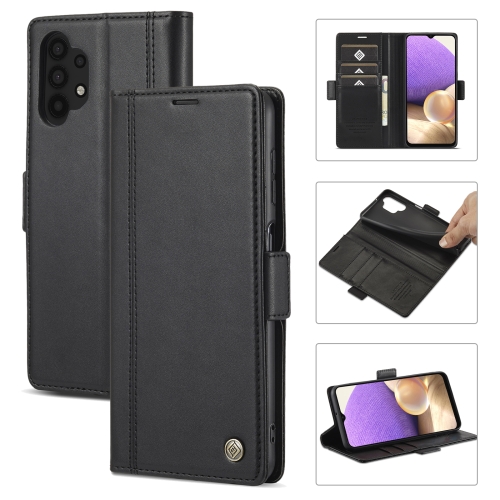 

For Samsung Galaxy A32 5G LC.IMEEKE Magnetic Buckle PU + TPU Horizontal Flip Leather Case with Holder & Card Slots & Wallet(Black)