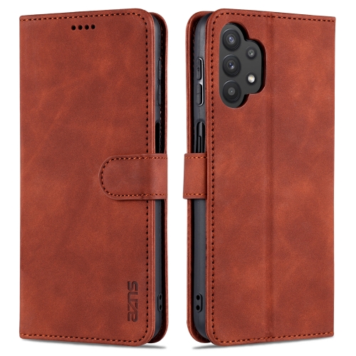 

For Samsung Galaxy A32 5G AZNS Skin Feel Calf Texture Horizontal Flip Leather Case with Card Slots & Holder & Wallet(Brown)