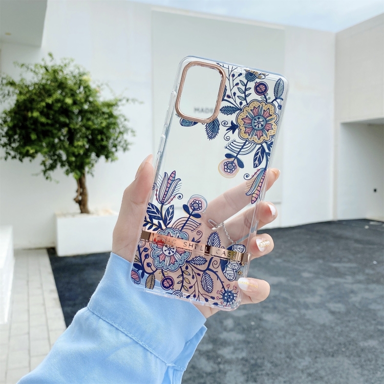 Coque Samsung Shockproof - Motif Fleur Translucide électroplacage - TPU + PC