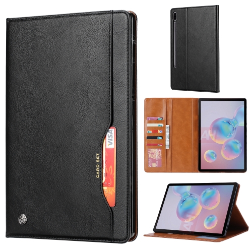 

For Samsung Galaxy Tab S7 FE Knead Skin Texture Horizontal Flip Leather Case with Photo Frame & Holder & Card Slots & Wallet(Black)