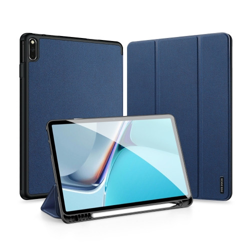 

For Huawei MatePad 11 2021 DUX DUCIS Domo Series Horizontal Flip Magnetic PU Leather Case with Three-folding Holder(Blue)