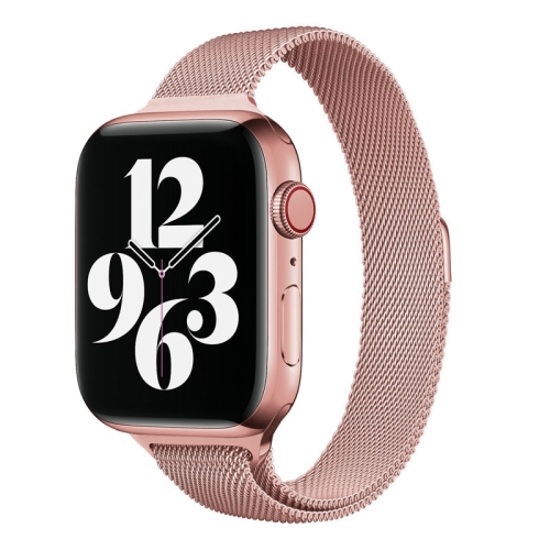 

Milan Loopback Small Waist Replacement Watchband For Apple Watch Series 7 41mm / 6 & SE & 5 & 4 40mm / 3 & 2 & 1 38mm(Rose Gold)