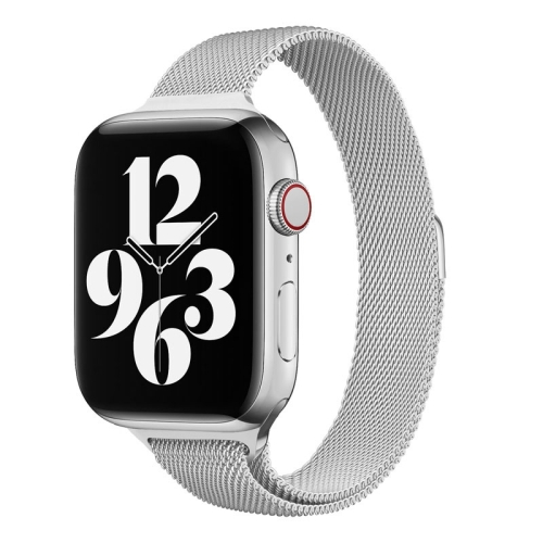 

Milan Loopback Small Waist Watch Band For Apple Watch Series 8&7 41mm / SE 2&6&SE&5&4 40mm / 3&2&1 38mm(Silver)