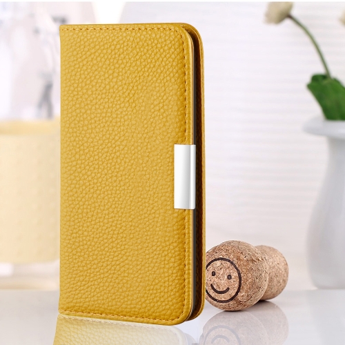 

For iPhone 7 Litchi Texture Horizontal Flip Leather Case with Holder & Card Slots(Yellow)