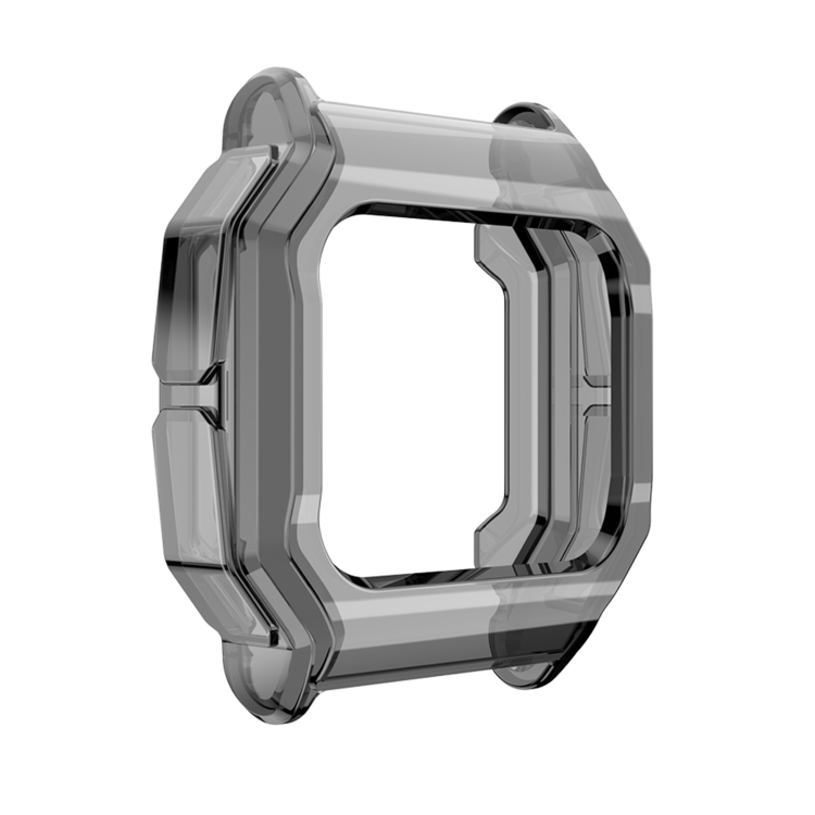 

For Amazfit Neo TPU Half-pack Candy Color Protective Case(Transparent Black)