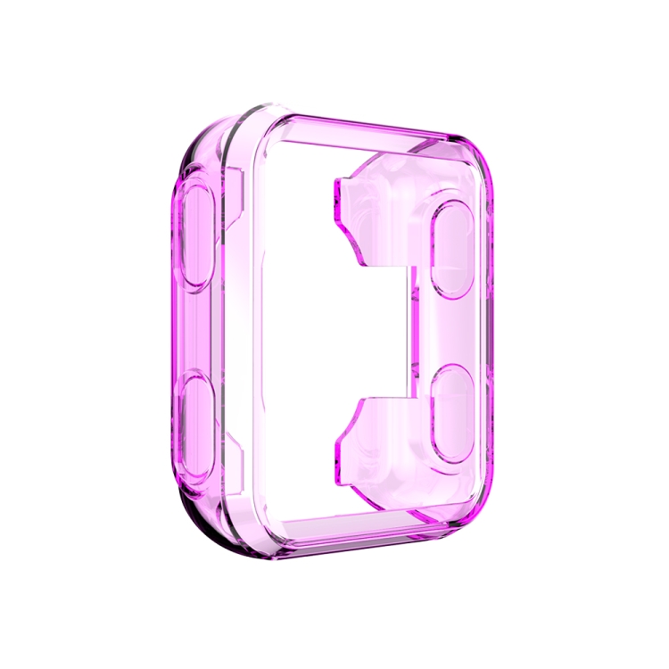 

For Garmin Forerunner 35 / 30 TPU Half-pack Candy Color Protective Case(Transparent Puprle)