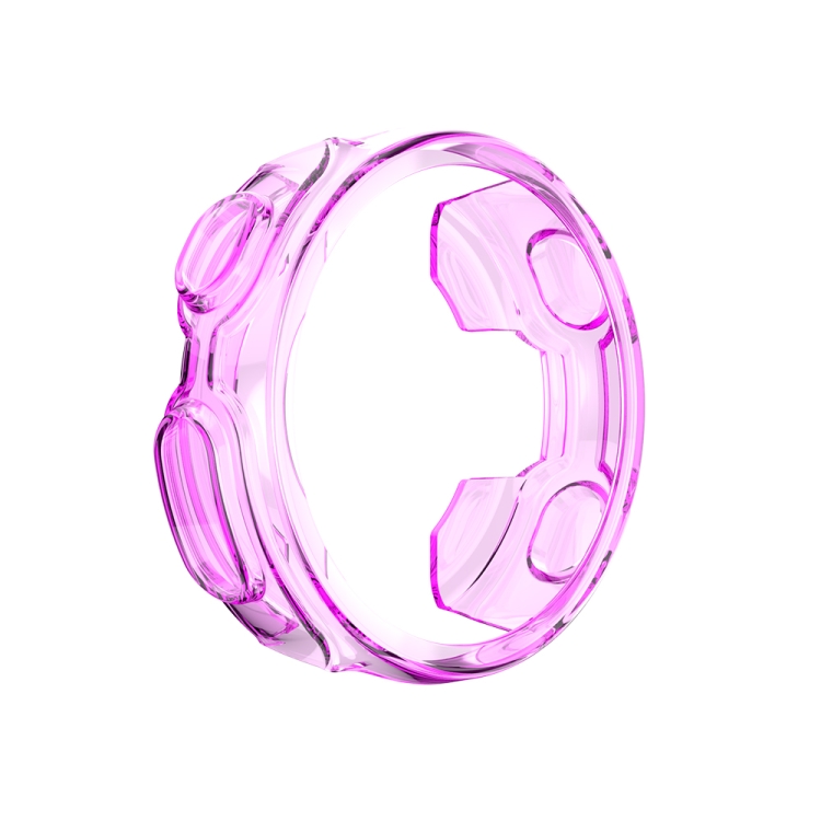 

For Garmin Forerunner 735XT TPU Half-pack Candy Color Protective Case(Transparent Puprle)