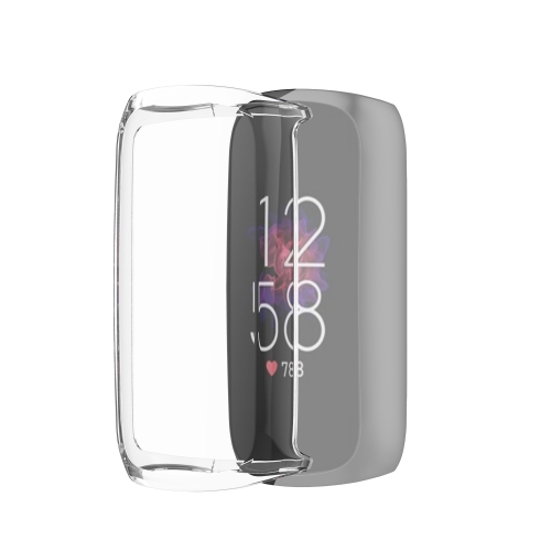 

For Fitbit Luxe Full Coverage TPU Electroplating Protective Case Cover(Transparent)