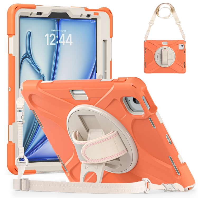 

Silicone + PC Protective Tablet Case with Holder & Shoulder Strap For iPad Pro 11 2021 / 2020 / 2018(Orange)