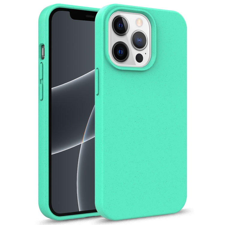 

For iPhone 13 mini Starry Series Shockproof Straw Material + TPU Protective Case (Green)