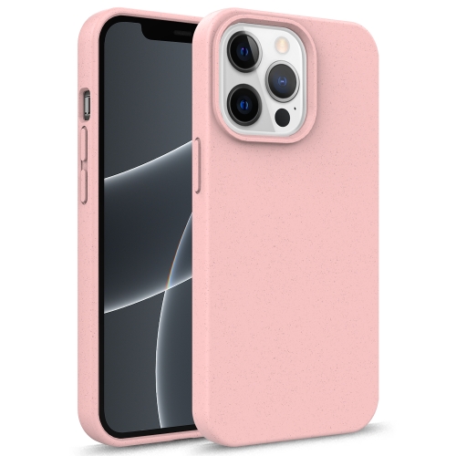 

For iPhone 13 Starry Series Shockproof Straw Material + TPU Protective Case(Pink)