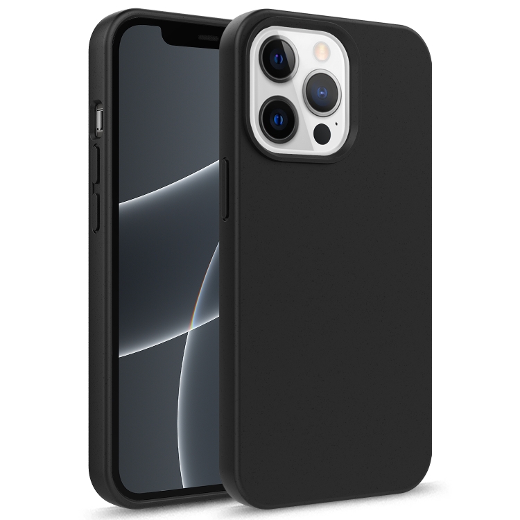 

For iPhone 13 Starry Series Shockproof Straw Material + TPU Protective Case(Black)
