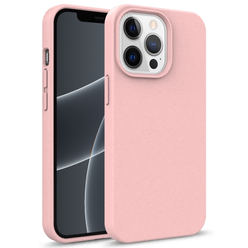 

For iPhone 13 Pro Max Starry Series Shockproof Straw Material + TPU Protective Case (Pink)