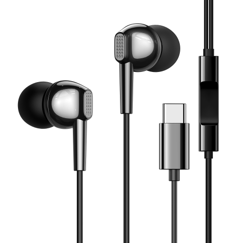 

JOYROOM JR-EC02 Ben Series Type-C In-ear Wired Earphone, Line Length: 1.2m, Not For Samsung Phones(Black)