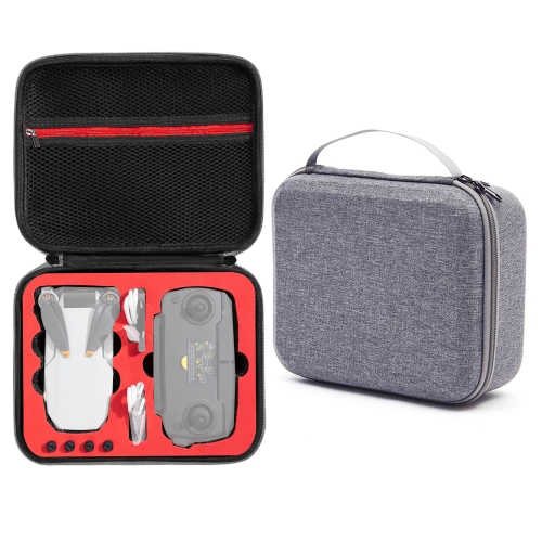 

For DJI Mini SE Shockproof Carrying Hard Case Storage Bag, Size: 24 x 19 x 9cm(Grey + Red Liner)