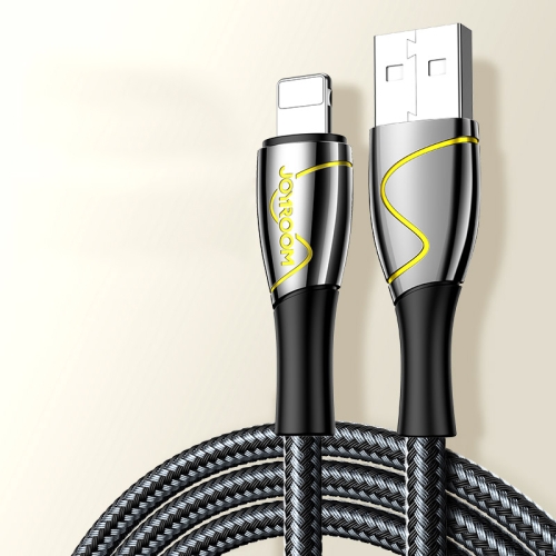 

JOYROOM S-1230K6 Mermaid Series 2.4A USB to 8 Pin Fishing Net Weaving Data Cable, Length: 1.2m(Black)