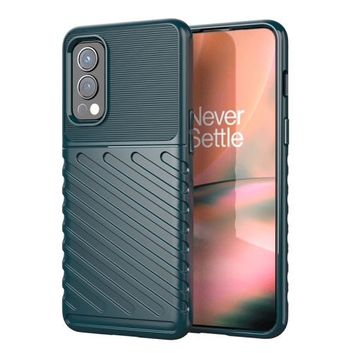 

For OnePlus Nord 2 5G Thunderbolt Shockproof TPU Soft Case(Green)