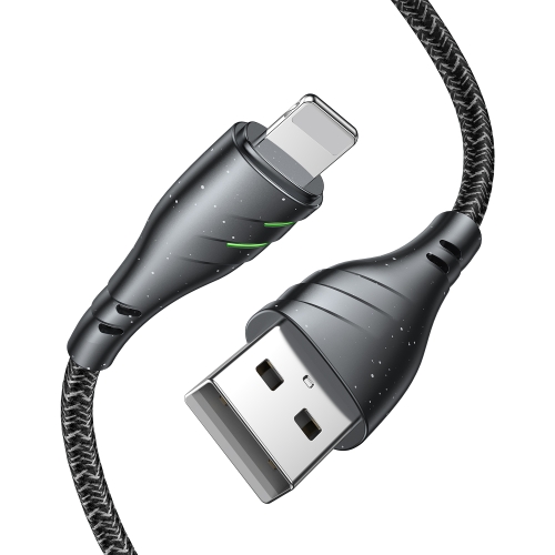 

JOYROOM S-1230M6 Lightning Skystar Series USB to 8 Pin 2.4A Nylon Braid Data Cable, Length: 1.2m(Black)