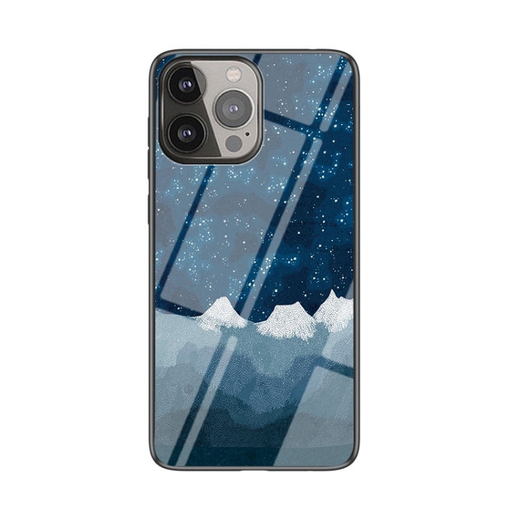 

Starry Sky Pattern Tempered Glass + TPU Shockproof Protective Case For iPhone 13 Pro(Star Chess)