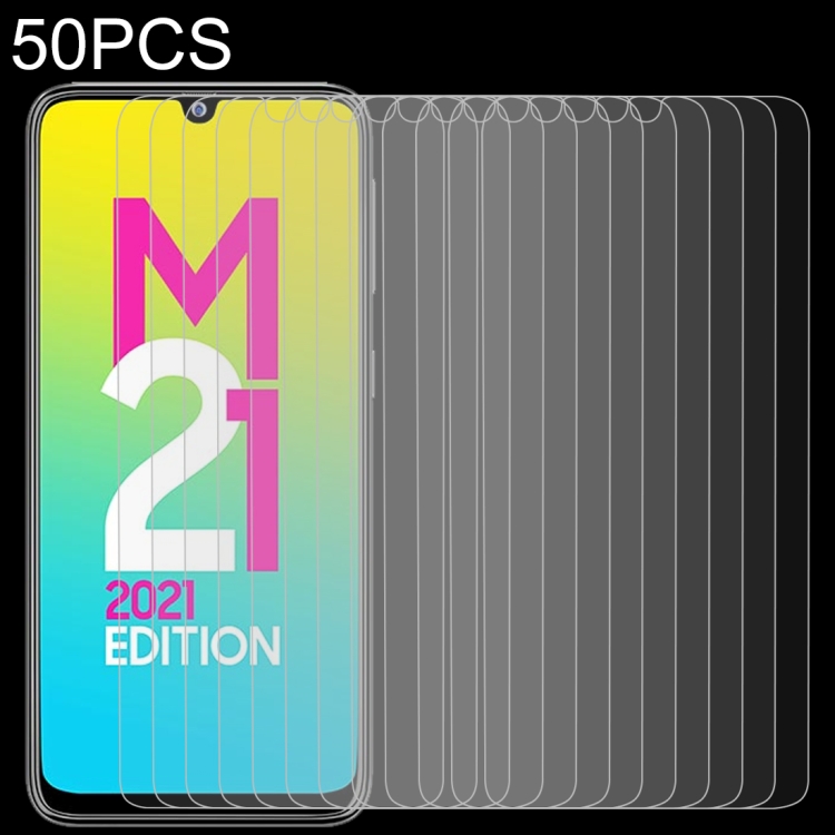 

For Samsung Galaxy M21 2021/M21s/M21 50 PCS 0.26mm 9H 2.5D Tempered Glass Film