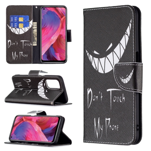

For OPPO A74 / A93 / A54 5G Colored Drawing Pattern Horizontal Flip Leather Case with Holder & Card Slots & Wallet(Smirk)