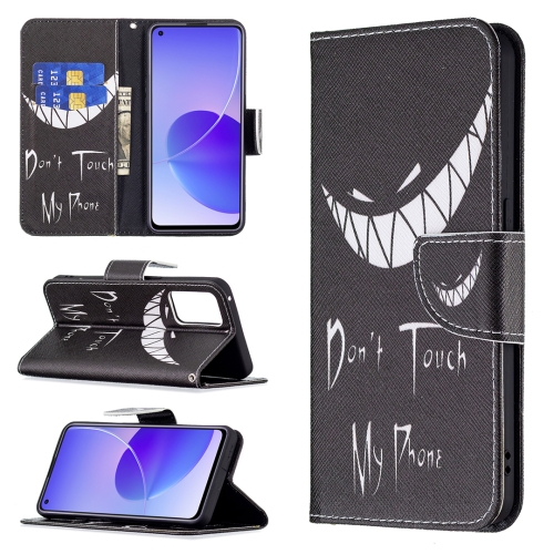 

For OPPO Reno6 Colored Drawing Pattern Horizontal Flip Leather Case with Holder & Card Slots & Wallet(Smirk)