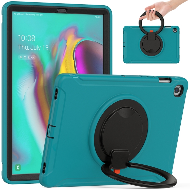 

For Samsung Galaxy Tab S5e 10.5 inch T720 2019 Shockproof TPU + PC Protective Case with 360 Degree Rotation Foldable Handle Grip Holder & Pen Slot(Blue)