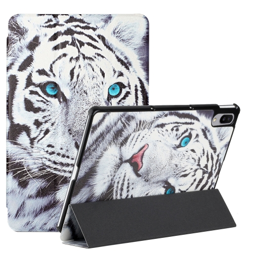 

For Lenovo Tab P11 Pro 11.5 J706F / Pad Pro Silk Texture Colored Drawing Pattern Horizontal Flip Magnetic PU Leather Case with Three-folding Holder & Sleep / Wake-up Function(Tiger)