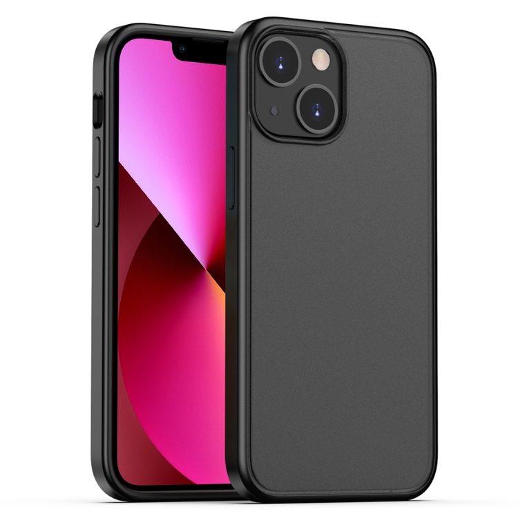 

Skin Feel Frosted PC + TPU Shockproof Case with Color Button For iPhone 13(Black)